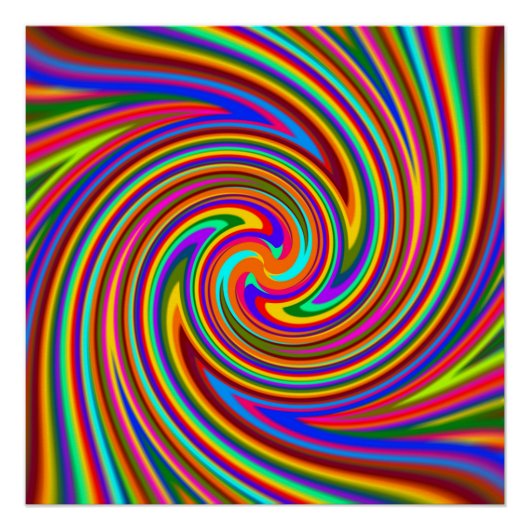 Poster arc-en-ciel des rayons de couleur (Devant)