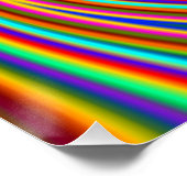 Poster arc-en-ciel des rayons de couleur (Coin)