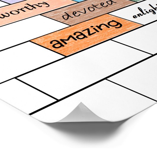 Poster Arc-en-ciel d'impression de graffitis inspirants (Coin)