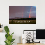 Poster Arc en ciel double ; personnalisable (Bureau à domicile)