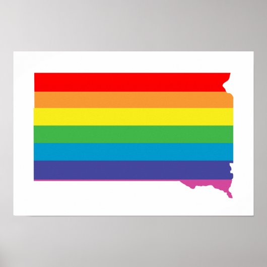 Poster arc-en-ciel du dakota du sud (Devant)