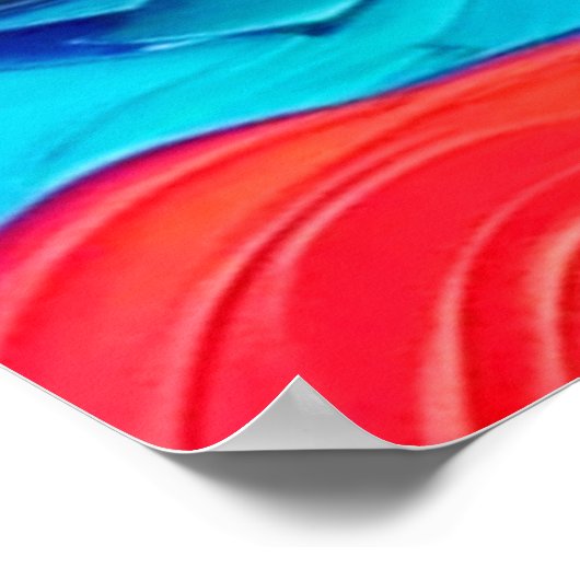 Poster Arc-en-ciel dynamique tourbillonne l'art Abstrait (Coin)