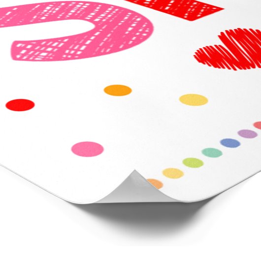 Poster arc-en-ciel en classe (Coin)