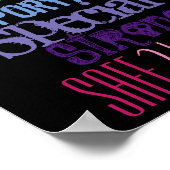 Poster Arc-en-ciel en noir "Dans ce bureau" mobile (Coin)