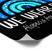 Poster Arc En Ciel En Septembre Nous Portons Bleu Alopeci (Coin)