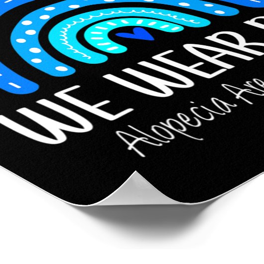 Poster Arc En Ciel En Septembre Nous Portons Bleu Alopeci (Coin)