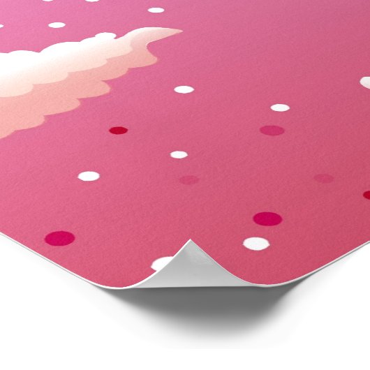 Poster Arc-en-ciel et bâtiments sur les nuages (Coin)