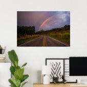 Poster Arc En Ciel Et Route (Bureau à domicile)