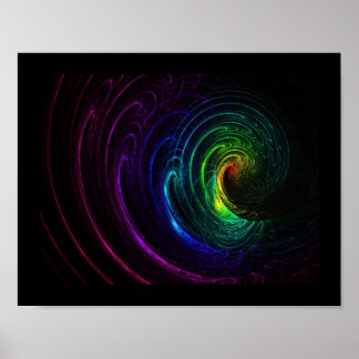 Poster Arc en ciel foncé