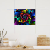 Poster Arc-en-ciel fractal (Cuisine)