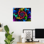 Poster Arc-en-ciel fractal (Bureau à domicile)