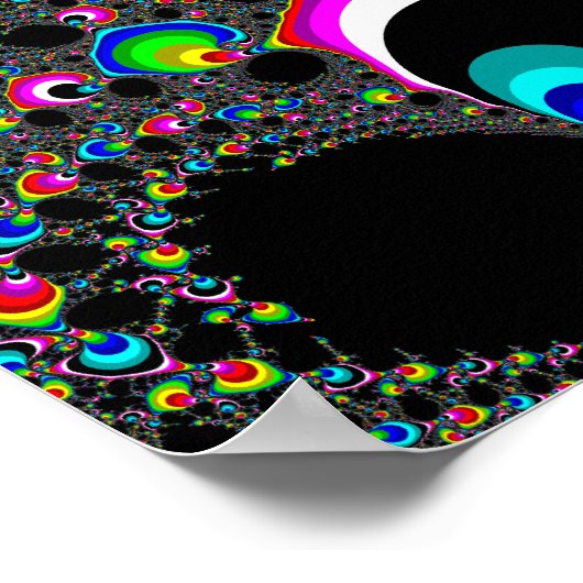 Poster Arc-en-ciel global - Fractal (Coin)