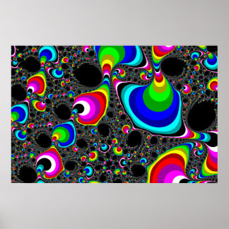 Poster Arc-en-ciel global - Fractal