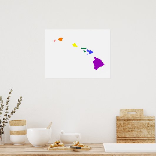 Poster Arc-en-ciel hawaïen (Cuisine)