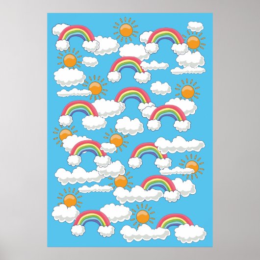 Poster Arc-en-ciel heureux (Devant)