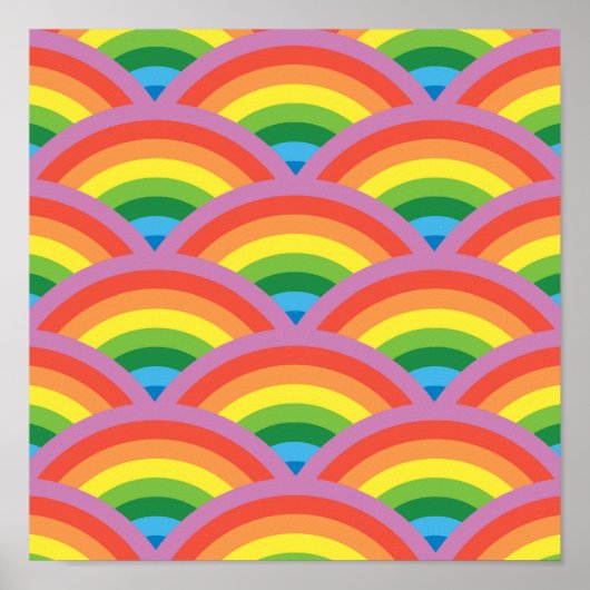 Poster Arc-en-ciel heureux (Devant)