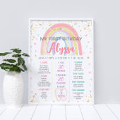 Poster Arc-en-ciel impénétrable 1er anniversaire Jalon