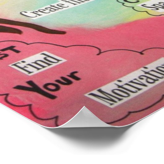 Poster Arc en ciel inspirant (Coin)