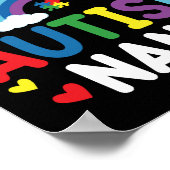 Poster Arc en ciel Je suis une fière autisme Sensibilisat (Coin)