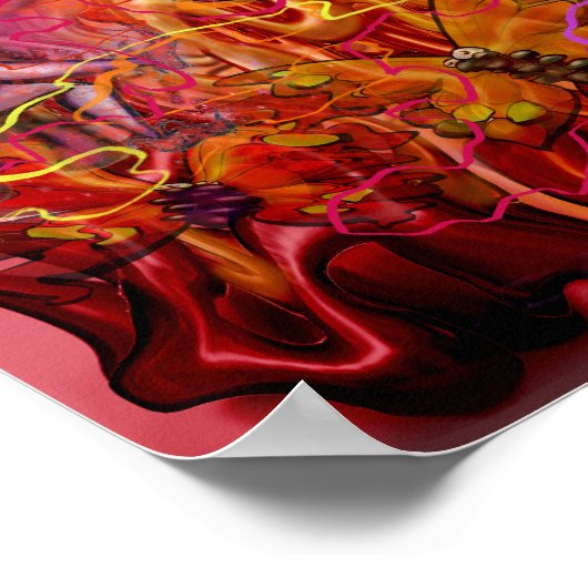 Poster Arc-en-ciel magique entrelacé (Coin)