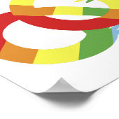 Poster Arc-en-ciel, mains colorées (Coin)