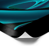 Poster Arc-en-ciel métallique Abstrait futuriste (Coin)