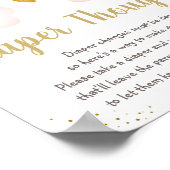 Poster Arc-en-ciel Neutre Baby shower or Réflexions sur l (Coin)