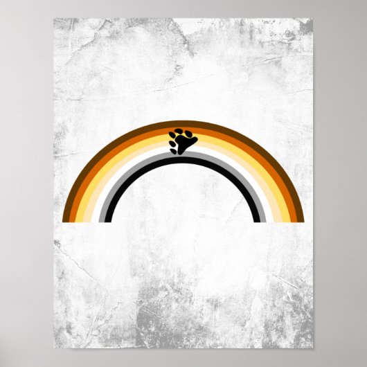 Poster Arc-en-ciel Ours (Devant)