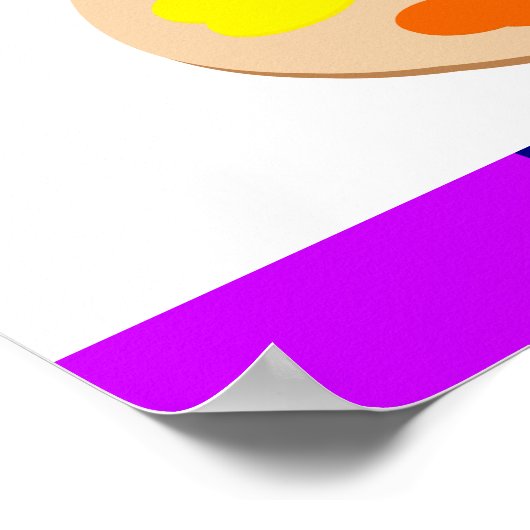 Poster Arc-en-ciel Palette Art Anniversaire Bannière (Coin)