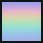 Poster Arc-en-ciel pastel<br><div class="desc">Un dégradé de couleurs pastel arc-en-ciel.</div>