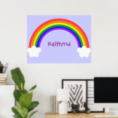 Poster arc-en-ciel personnalisable (Bureau à domicile)