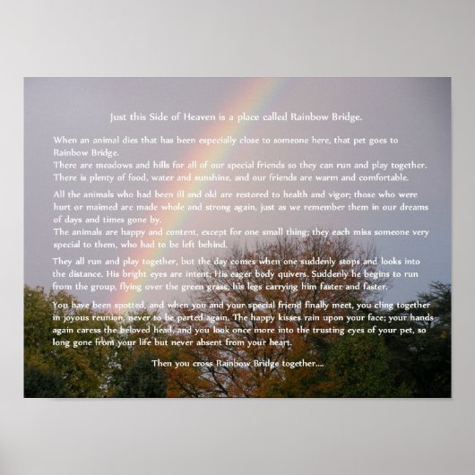 Poster Arc-en-ciel Poem Cadeaux personnalisables (Devant)