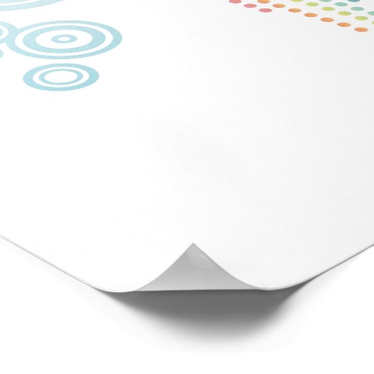 Poster arc-en-ciel rétro 16" par 20" (Coin)