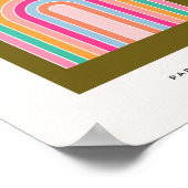 Poster Arc-en-ciel rétro coloré (Coin)