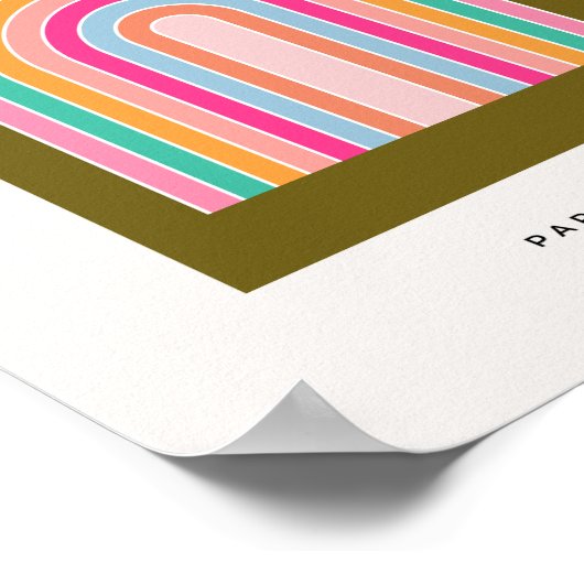 Poster Arc-en-ciel rétro coloré (Coin)