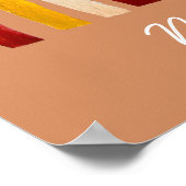 Poster Arc-en-ciel rétro jolie aquarelle (Coin)