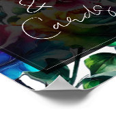 Poster Arc-en-ciel Rose mariage Cadeaux et cartes Signal  (Coin)