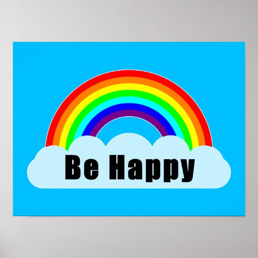 Poster ARC-EN-CIEL - Soyez Heureux (Devant)