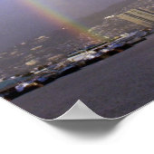 Poster Arc en ciel sur Honolulu, Hawaii, États-Unis (Coin)