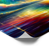 Poster Arc en ciel sur la Lune (Coin)