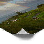 Poster Arc en ciel sur le phare de Kilauea sur l'affiche (Coin)