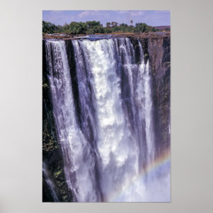 Poster Arc-en-ciel sur les chutes Victoria - Zimbabwe, Af