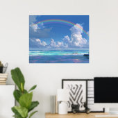 Poster Arc-en-ciel sur l'océan (Bureau à domicile)