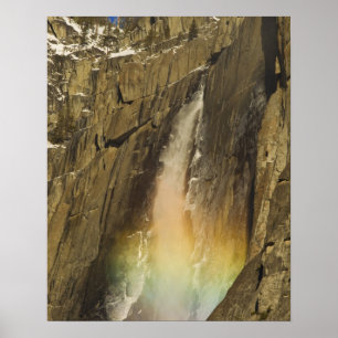 Poster Arc-en-ciel sur Upper Yosemite Falls dans le Yosem