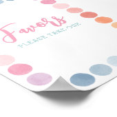 Poster Arc-en-ciel Symbole de fête d'anniversaire (Coin)