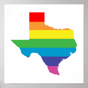 Poster arc-en-ciel texan