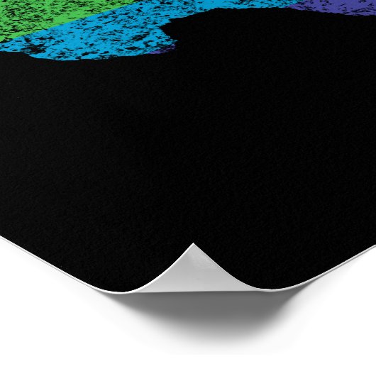 Poster arc-en-ciel texan (Coin)