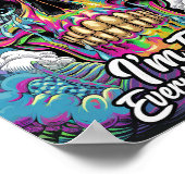 Poster Arc en ciel Tout est fin crâne (Coin)