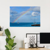 Poster Arc-en-ciel tropical (Bureau à domicile)