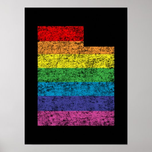 Poster arc-en-ciel utah (Devant)